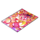 Roze Dahlia waterverf fijne kunst Notitieboek (Linkerzijde)