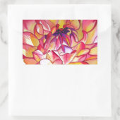 Roze Dahlia waterverf fijne kunst Rechthoekige Sticker (Tas)