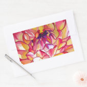 Roze Dahlia waterverf fijne kunst Rechthoekige Sticker (Envelop)