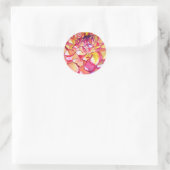 Roze Dahlia waterverf fijne kunst Ronde Sticker (Tas)