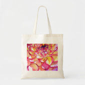 Roze Dahlia waterverf fijne kunst Tote Bag (Voorkant)
