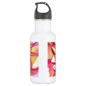 Roze Dahlia waterverf fijne kunst Waterfles (Achterkant)