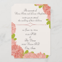 Roze Dahlia Wedding Invitation