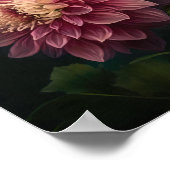Roze Dahlias Bloem Kunstprint Poster (Hoek)