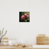 Roze Dahlias Bloem Kunstprint Poster (Keuken)