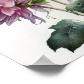 Roze Dahlias Bloemenkunst Print Poster (Hoek)