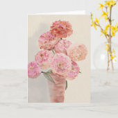 Roze Dahlias Kaart (Gele Bloem)