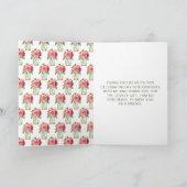 Roze Dahlias Mason Jar Verjaardagsfeest Bedankkaart (Binnen)