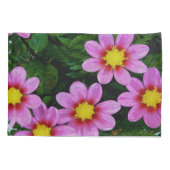 Roze Dahlias Pillowcase Kussensloop (Achterkant)