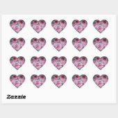 Roze Dahlias Save the Date Hart Sticker (Vel)