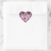 Roze Dahlias Save the Date Hart Sticker (Tas)