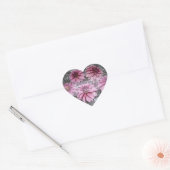 Roze Dahlias Save the Date Hart Sticker (Envelop)