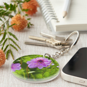 Roze Dahlias Sleutelhanger