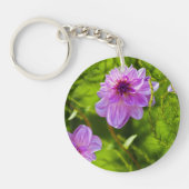 Roze Dahlias Sleutelhanger (Voorkant)