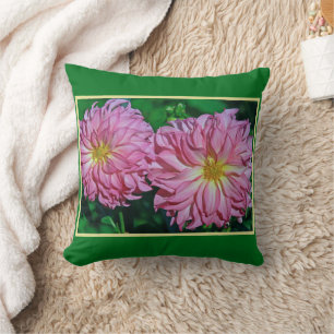 ROZE DAHLIA'S (TWEE GROTE DAHLIA'S) KUSSEN