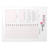 Roze Daily Planner-laptop Notitieblok (Voorkant)
