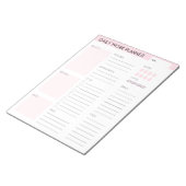 Roze Daily WorkPlanner-laptop Notitieblok (Schuin)