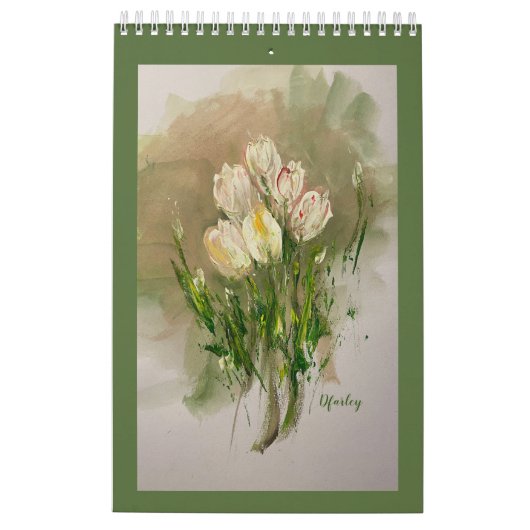Roze Daises 2025 Bloemenkalender Kalender (Achterkant)