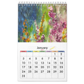 Roze Daises 2025 Bloemenkalender Kalender (Jan 2027)