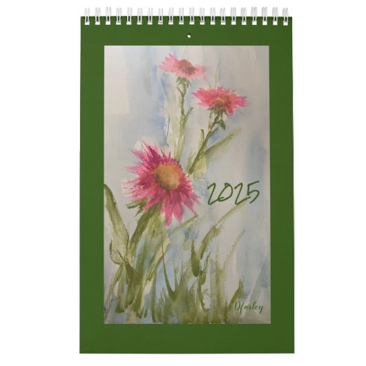 Roze Daises 2025 Bloemenkalender Kalender (Hoes)