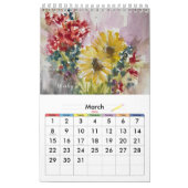 Roze Daises 2025 Bloemenkalender Kalender (Mar 2026)