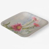 Roze Daises papieren platen Papieren Bordje (Gebogen)