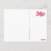 Roze Daisies / Asters Bouquet + jouw ideeën Briefkaart (Achterkant)