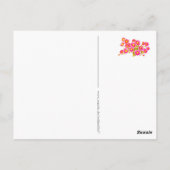 Roze Daisies / Asters Bouquet + jouw ideeën Briefkaart (Achterkant)