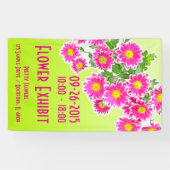Roze Daisies / Asters Bouquet + jouw ideeën Spandoek (Horizontaal)