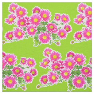 Roze Daisies / Asters Bouquet + jouw ideeën Stof