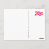 Roze Daisies / Asters Bouquet & Strips + jouw idee Briefkaart (Achterkant)