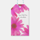 Roze Daisies Bloemen Daisy Elegant Custom Favor Cadeaulabel (Voorkant)