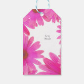 Roze Daisies Bloemen Daisy Elegant Custom Favor Cadeaulabel (Achterkant)