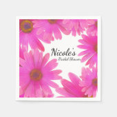 Roze Daisies Bloemen Daisy Elegant Custom Party Servetten (Voorkant)