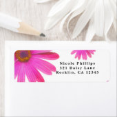 Roze Daisies Bloemen Daisy Rustieke Feestuitnodigi Etiket (Insitu)