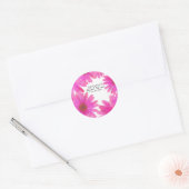 Roze Daisies Bloemen Daisy Spring Party Favor Ronde Sticker (Envelop)