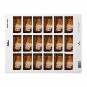 Roze Daisies Boots Western huwelijk Dank je Label (Full Sheet)