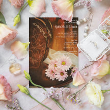 Roze Daisies Cowboy Boots country Western Wedding