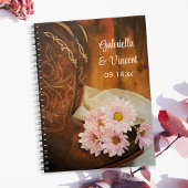 Roze Daisies Cowboy Boots country Western Wedding Notitieboek