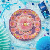 Roze Daisies Custom Paper Borden 9 in Papieren Bordje (Feest)