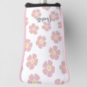 Roze Daisies Dames Golfkop Hoesje Golfheadcover (Draai 90)