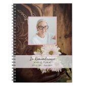 Roze Daisies en Laarzen Begrafenis Memorial Guest Notitieboek (Voorkant)