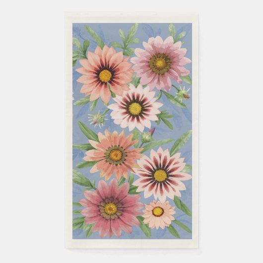 Roze Daisies Floral Botanical Art Design Servet (Voorkant)
