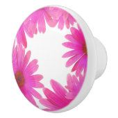 Roze Daisies Floral Daisy Elegant Land Rustin Keramische Knop (Rechts)