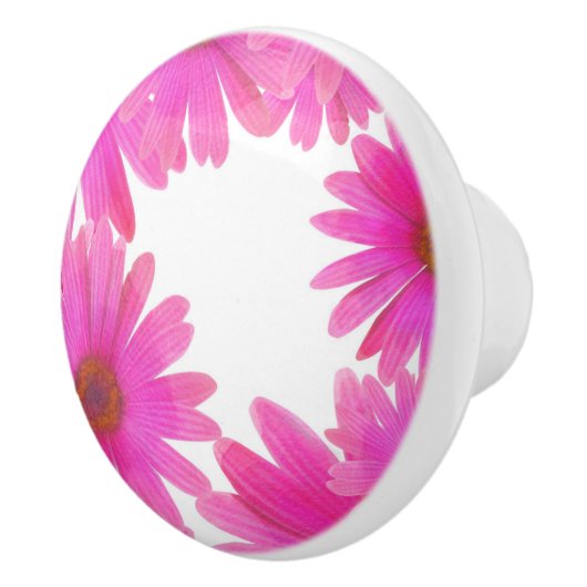 Roze Daisies Floral Daisy Elegant Land Rustin Keramische Knop (Rechts)