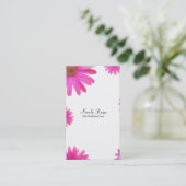 Roze Daisies Floral Daisy Elegant Land Rustin Visitekaartje (Staand voorkant)