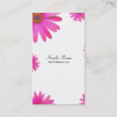 Roze Daisies Floral Daisy Elegant Land Rustin Visitekaartje (Voorkant)