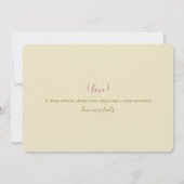 Roze Daisies Huwelijksuitnodiging Romantische bloe Kaart (Achterkant)