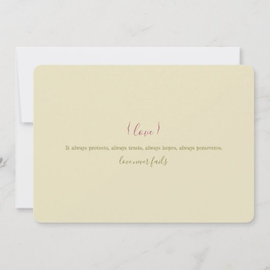 Roze Daisies Huwelijksuitnodiging Romantische bloe Kaart (Achterkant)