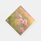 Roze Daisies Meadow Servet (Hoek)